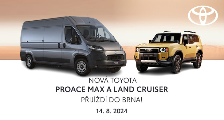 Toyota Land Cruiser a nová Toyota Proace MAX přijíždí do Brna